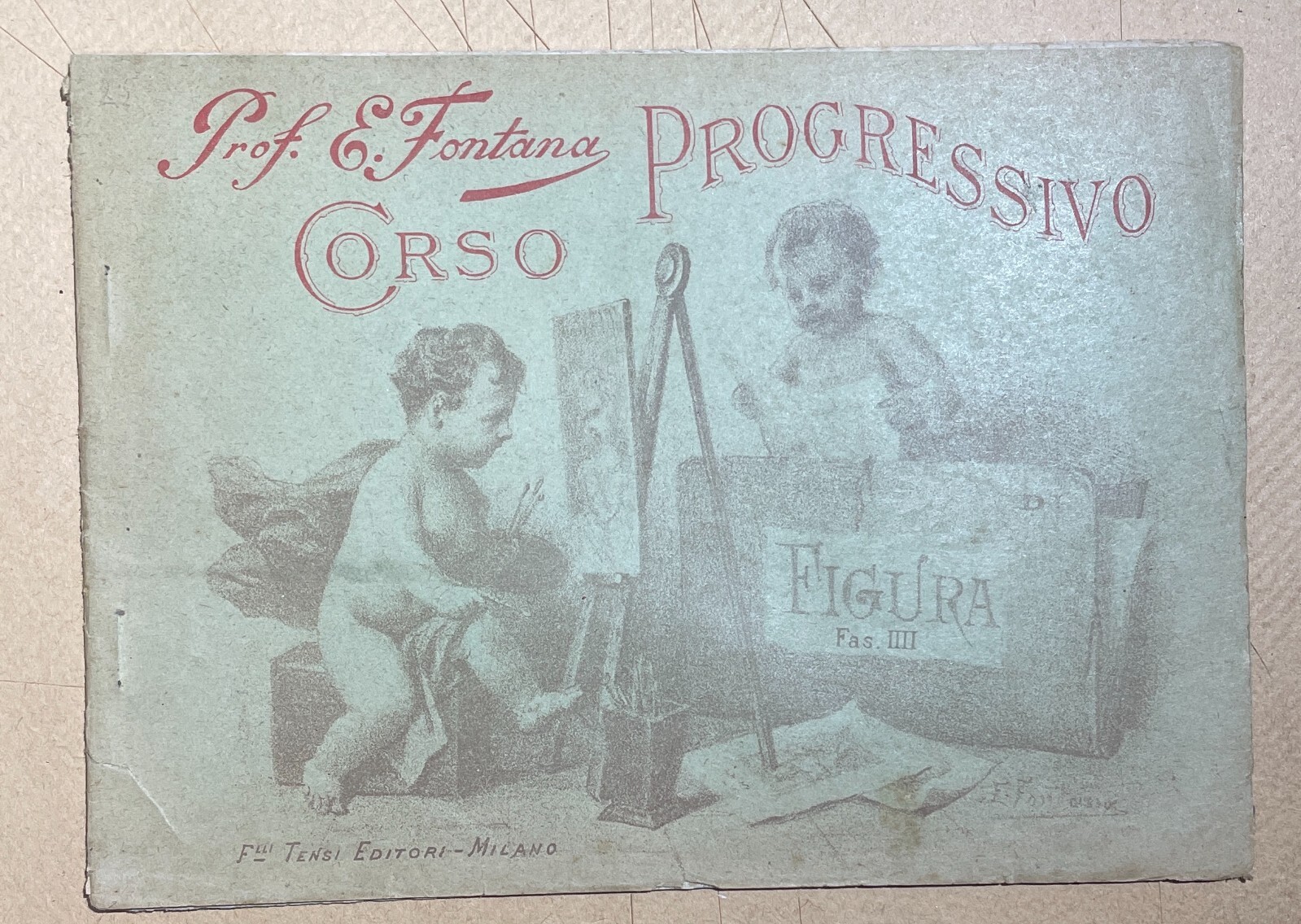 Arte: Ernesto Fontana, Antico Album Corso Di Disegno Figurato, Milano, Tensi