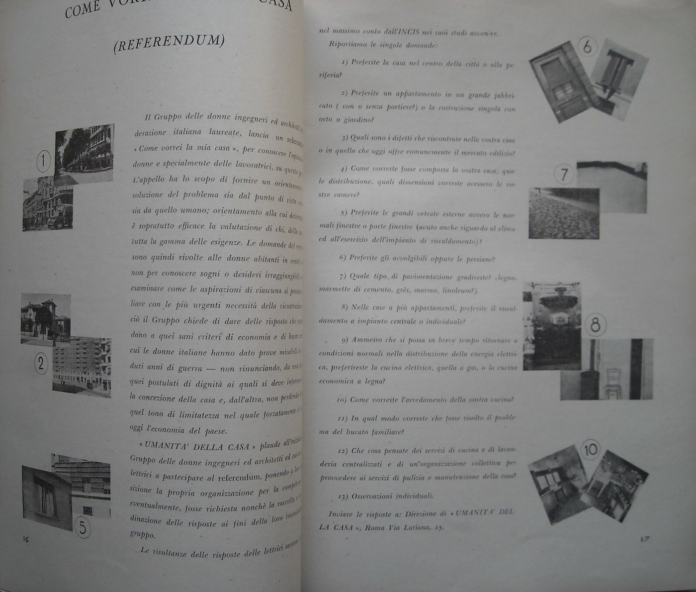 Umanità Della Casa: Edilizia, Arredamento, Architettura   Praz, Ascoral, Montesi   1946