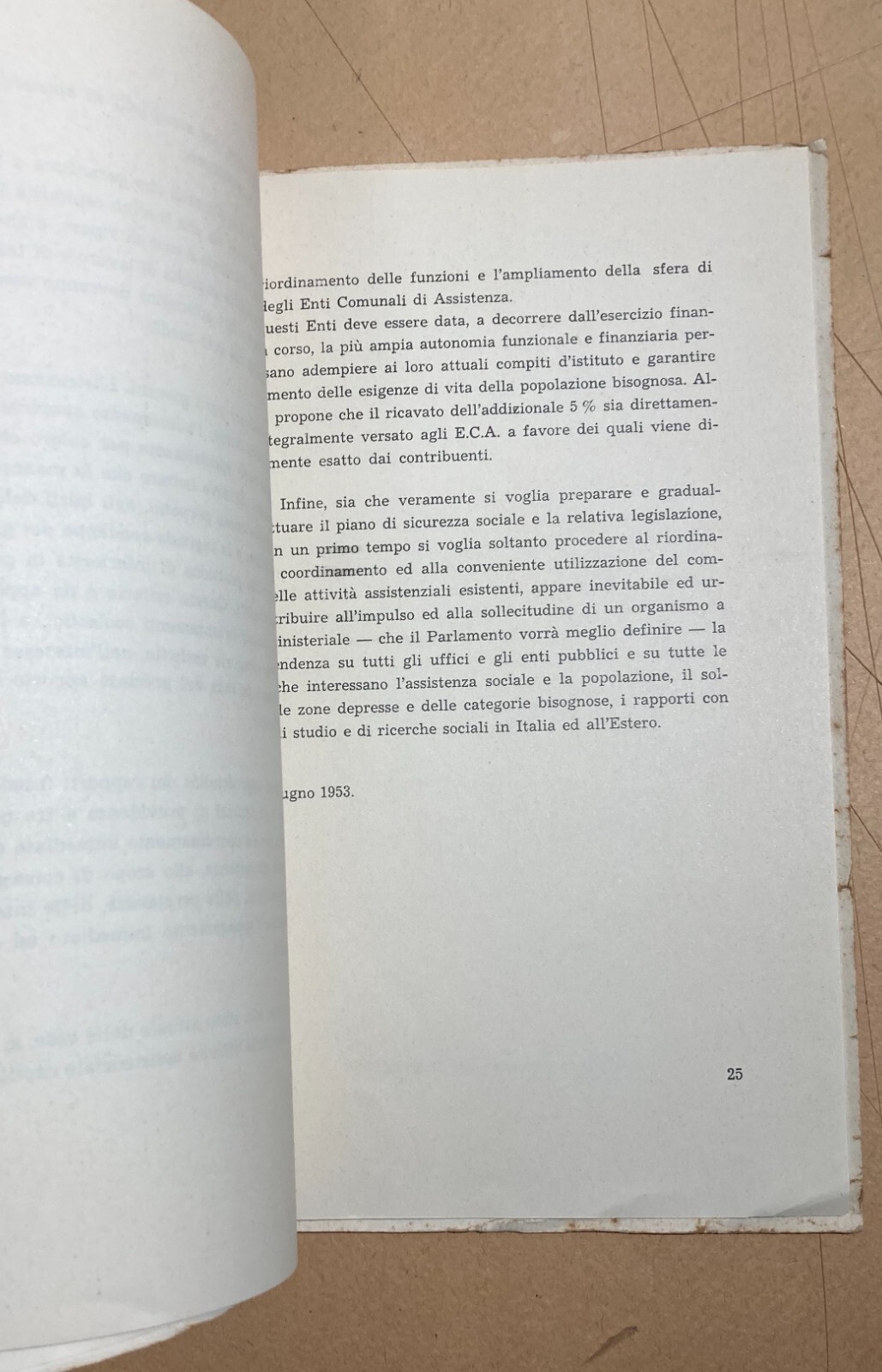 Economia Politica: La Miseria In Italia   Commissione d'Inchiesta   1953   Resoconto