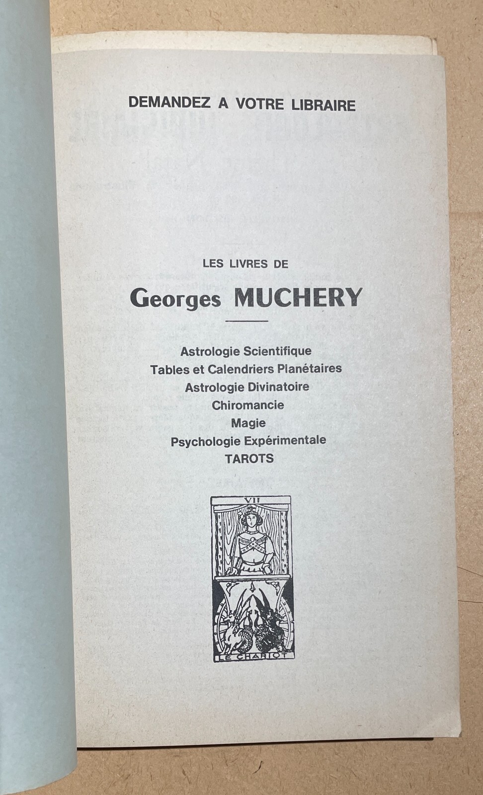 Esoterismo, Astrologia E Onomanzia: Georges Muchery (1979)