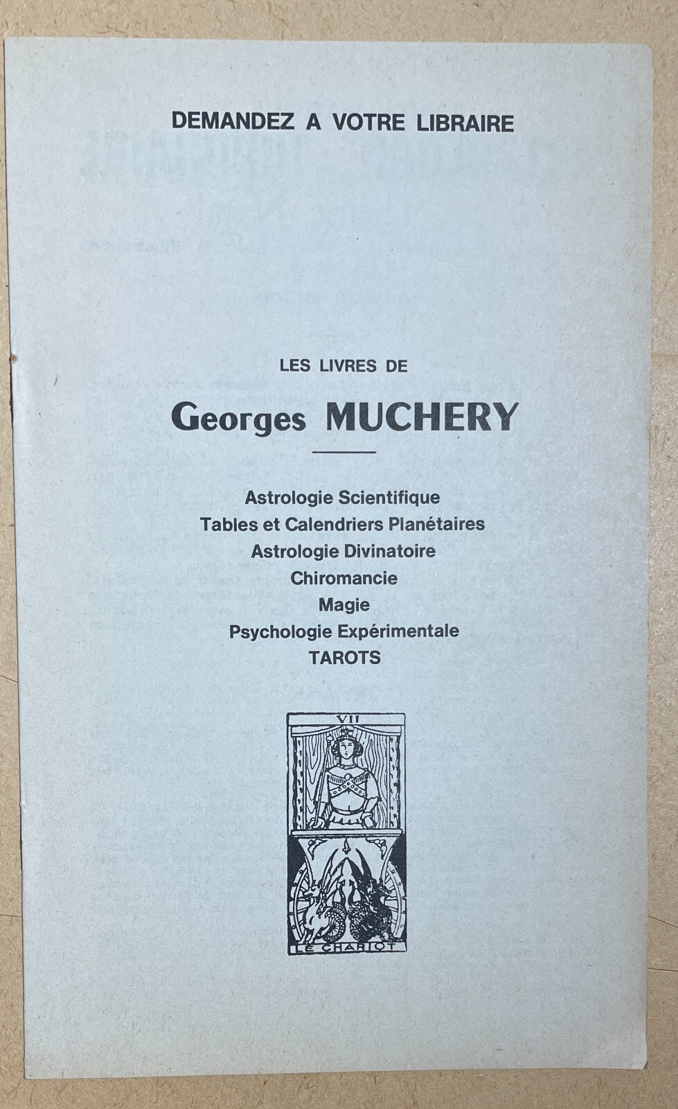 Esoterismo, Astrologia E Onomanzia: Georges Muchery (1979)