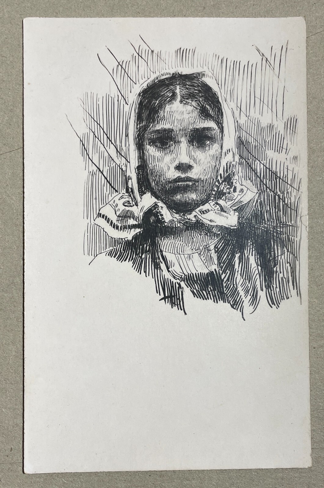 Abruzzo, Arte E Fotografia: 4 Fotocartoline Con Schizzi Di Francesco Paolo Michetti