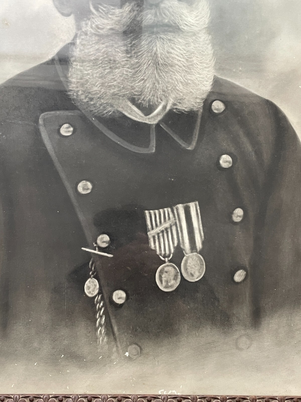 Abruzzo Militaria, Risorgimento: Grande Ritratto Fotografico Di Ex Garibaldino