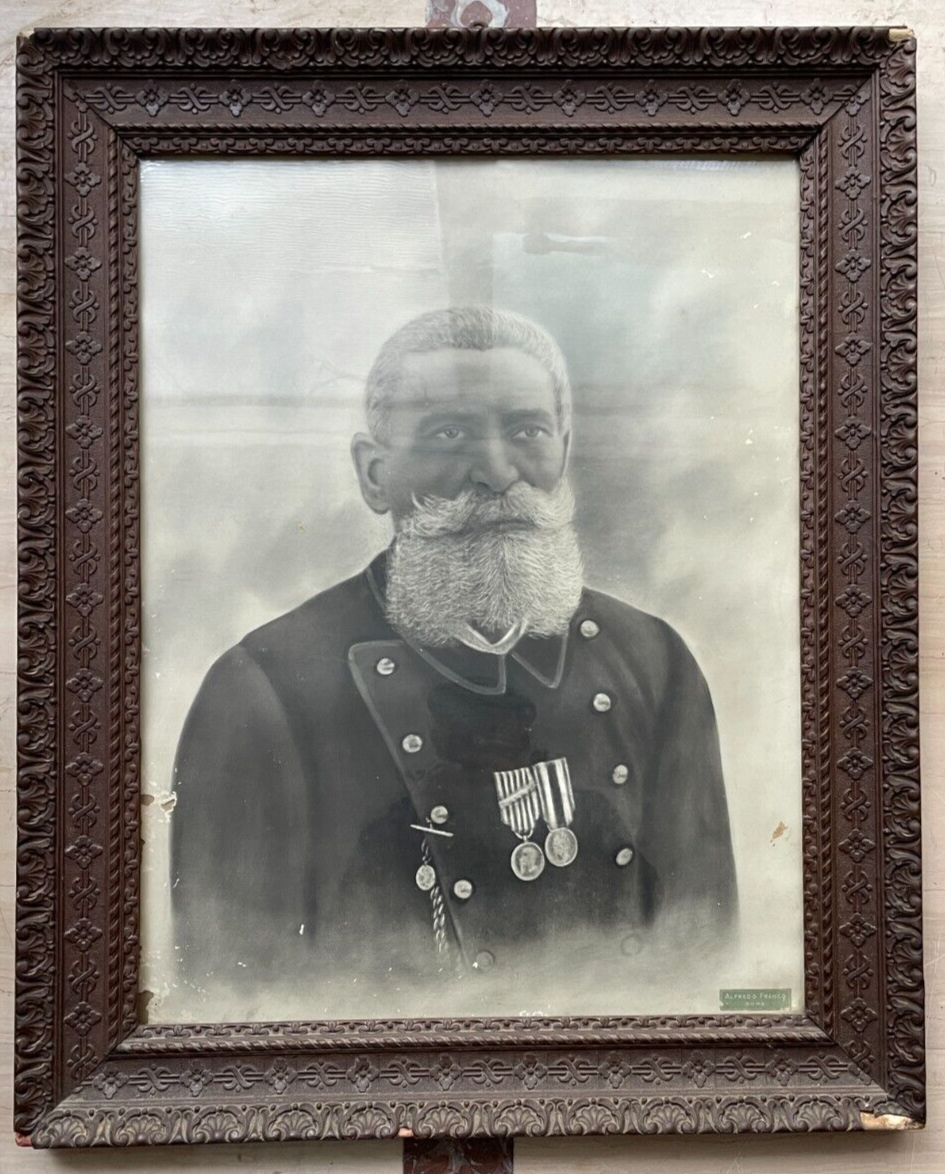 Abruzzo Militaria, Risorgimento: Grande Ritratto Fotografico Di Ex Garibaldino