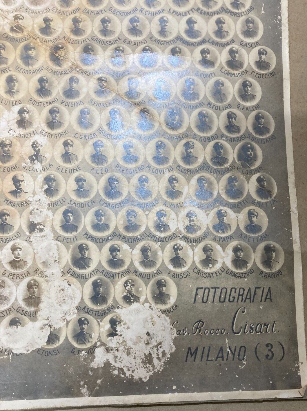Milano, Militaria: Regia Guardia, 1920. Antica Grande Fotografia Con Ritratti