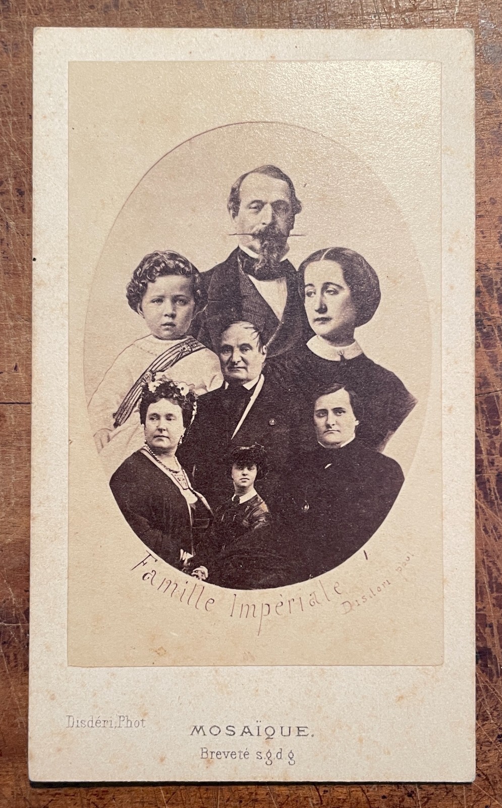 Araldica, Famiglia Imperiale, Antica Fotografia Del Fotografo Disdéri, Parigi