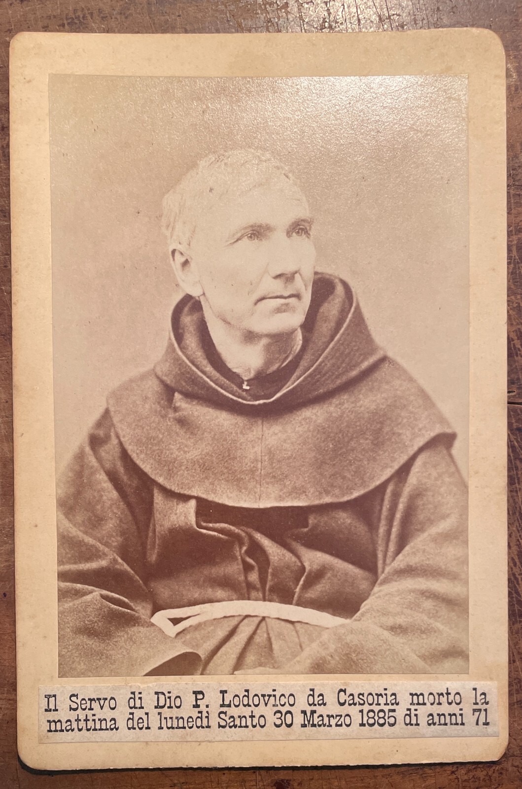 Padre Ludovico Da Casoria   Palmentieri   Antica Fotografia   Frati Minori Scalzi