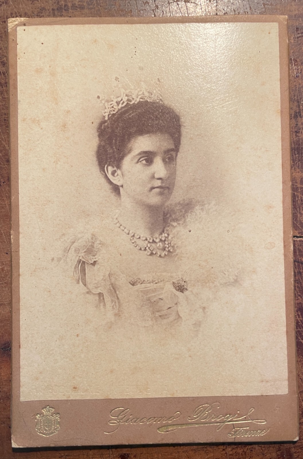 Antica Fotografia Di Elena Di Montenegro, Casata Reale Sabauda, Studio Giacomo Brogi, Firenze