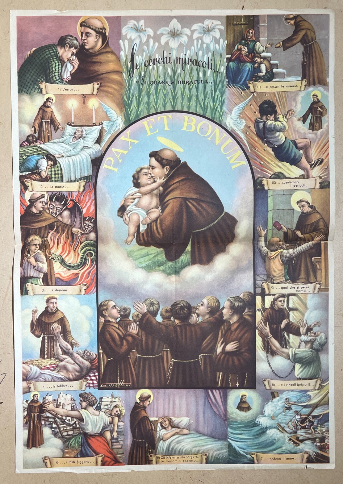 Stampa Popolare Devozionale   Francescanesimo   S. Antonio Da Padova   Miracoli