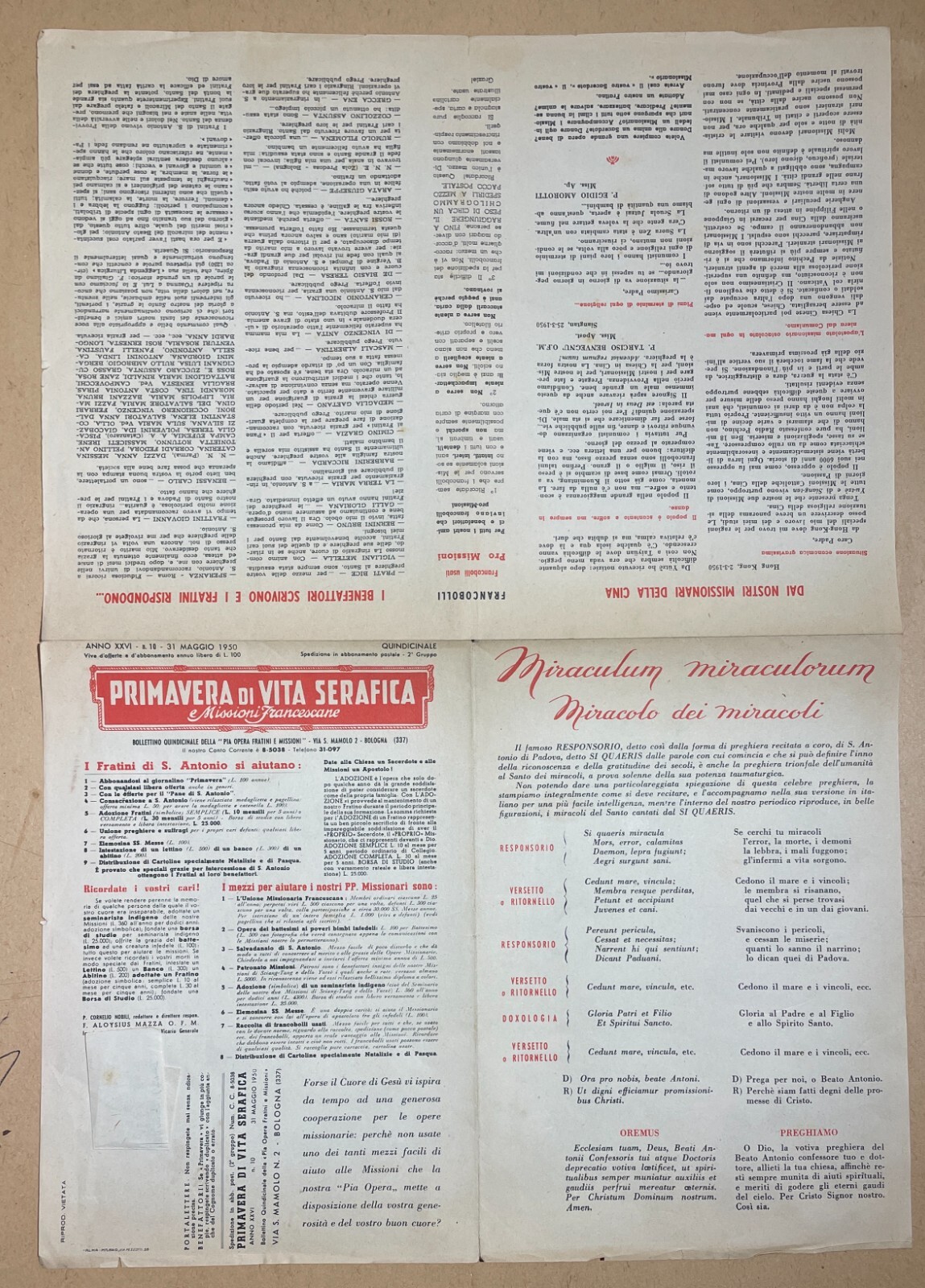 Stampa Popolare Devozionale   Francescanesimo   S. Antonio Da Padova   Miracoli