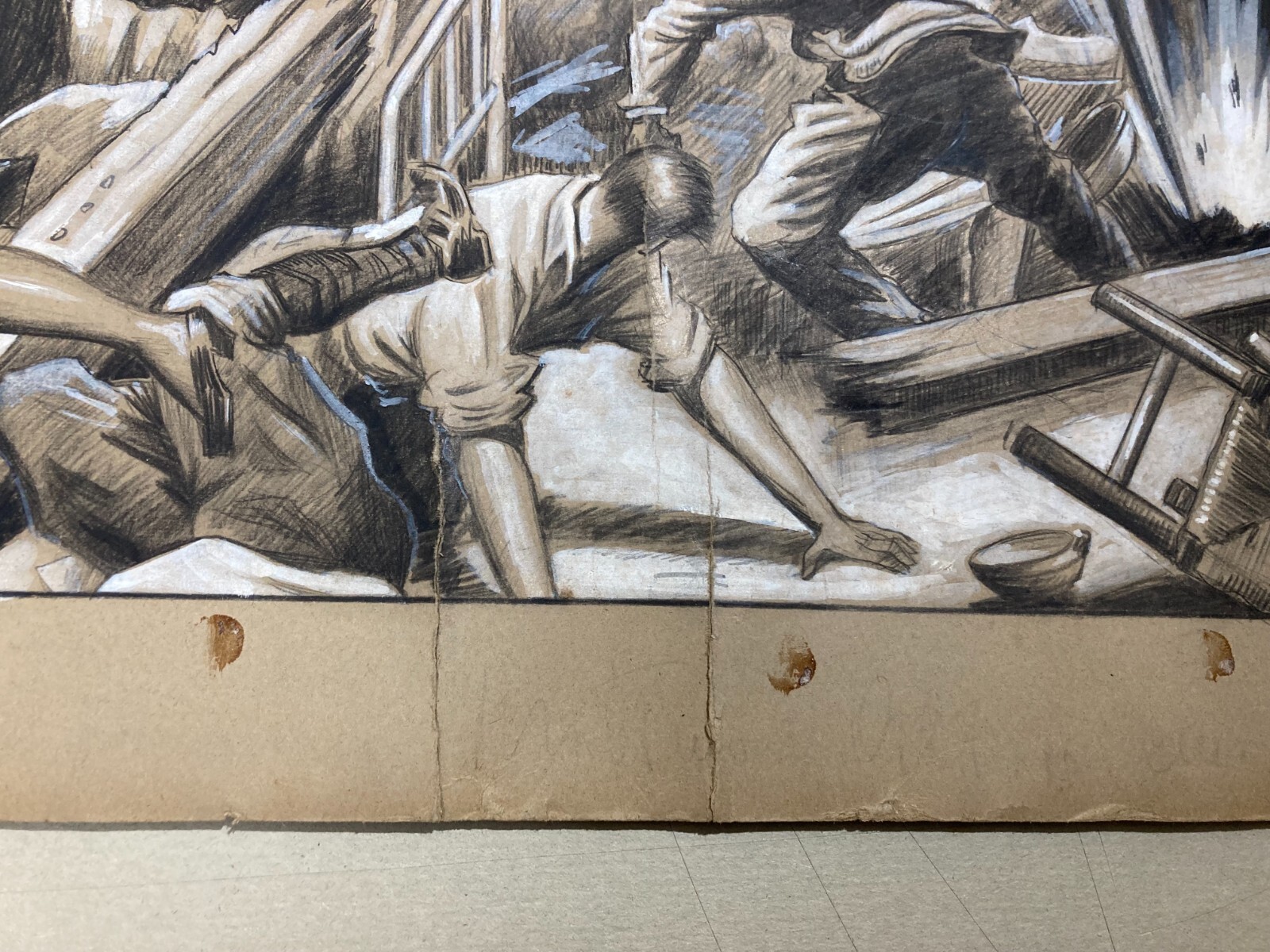 Arte, Militaria, Illustrazione d'Epoca (1940): Bombardamento Inglese Ad Amsterdam