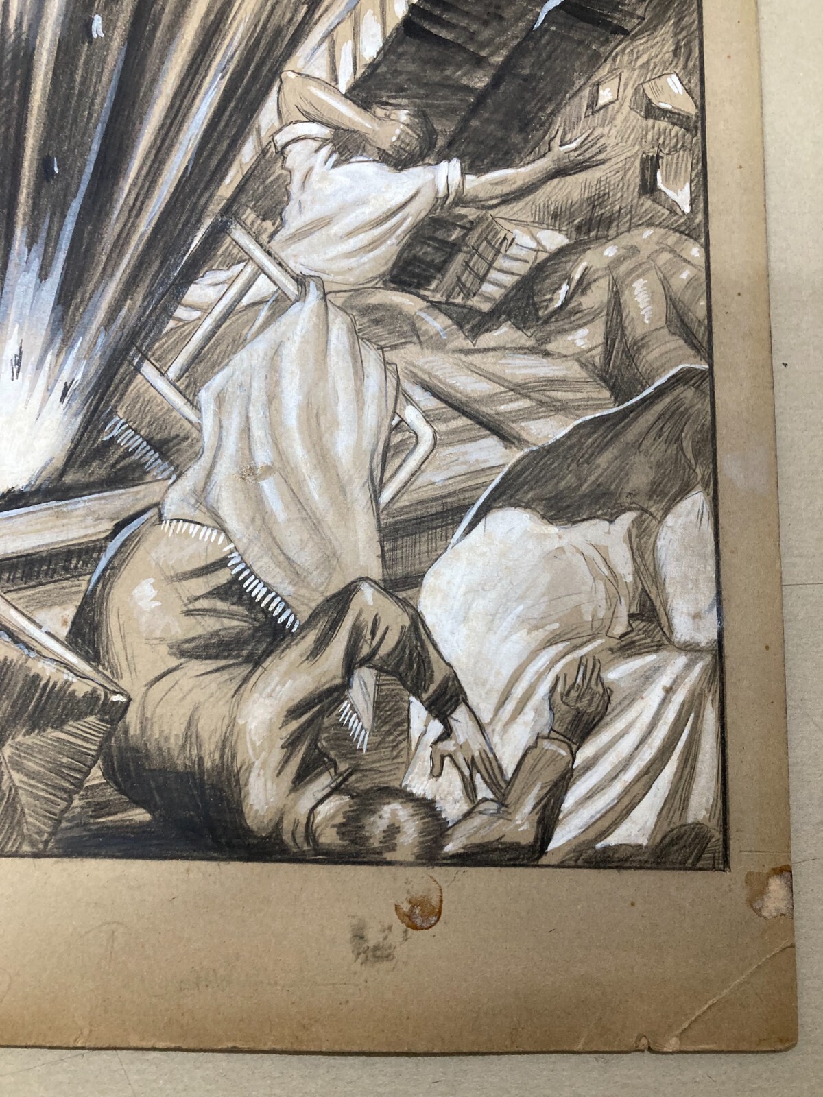Arte, Militaria, Illustrazione d'Epoca (1940): Bombardamento Inglese Ad Amsterdam
