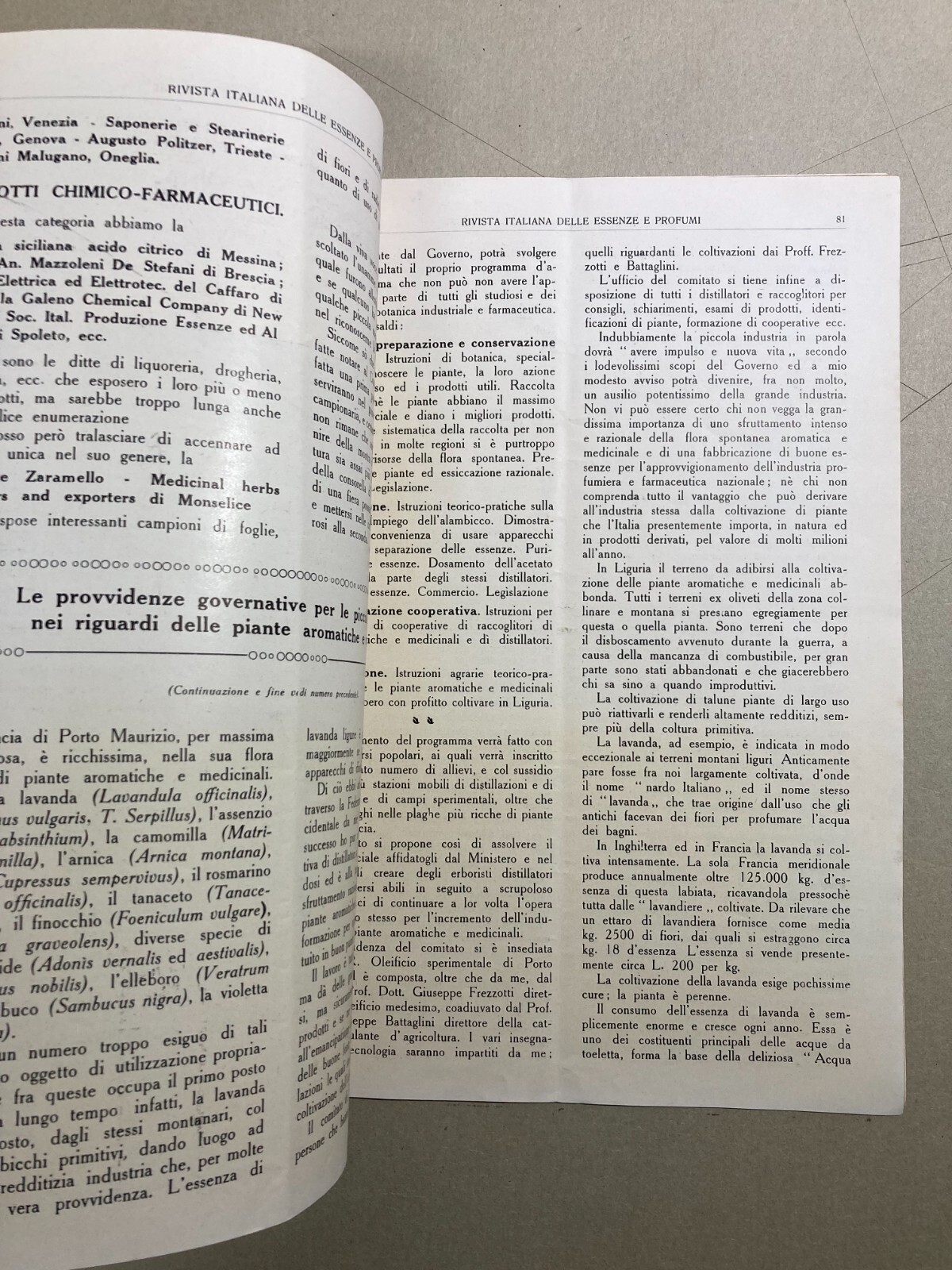 Rivista Italiana Delle Essenze E Profumi: Periodico Illustrato Di Chimica E Profumeria, 1921