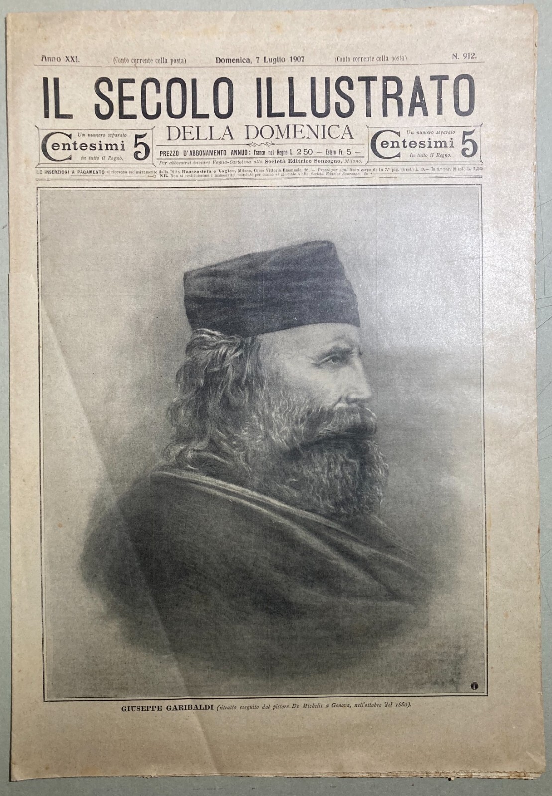 Risorgimento, Garibaldi, Caprera, Artista De Michelis, Genova, Centenario Nascita