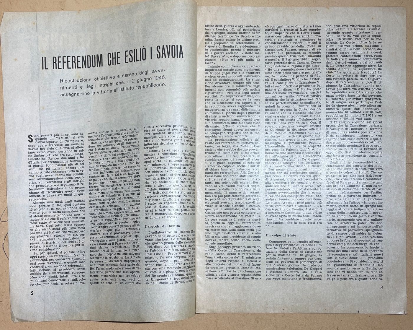 Il Referendum Che Esiliò I Savoia   Luigi Cavicchioli