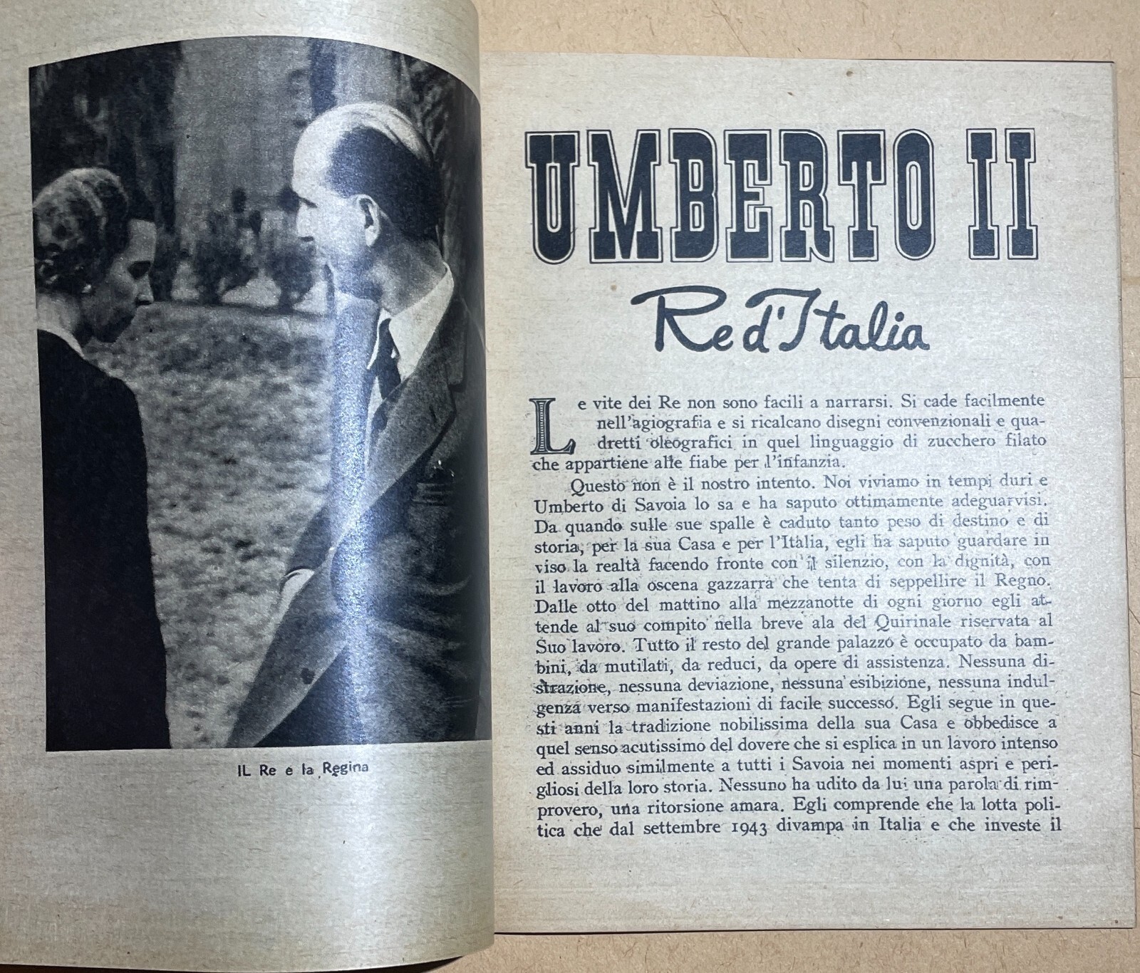 Politica, Monarchia, Savoia: Umberto II, Illustrato d'Epoca Zuccolo