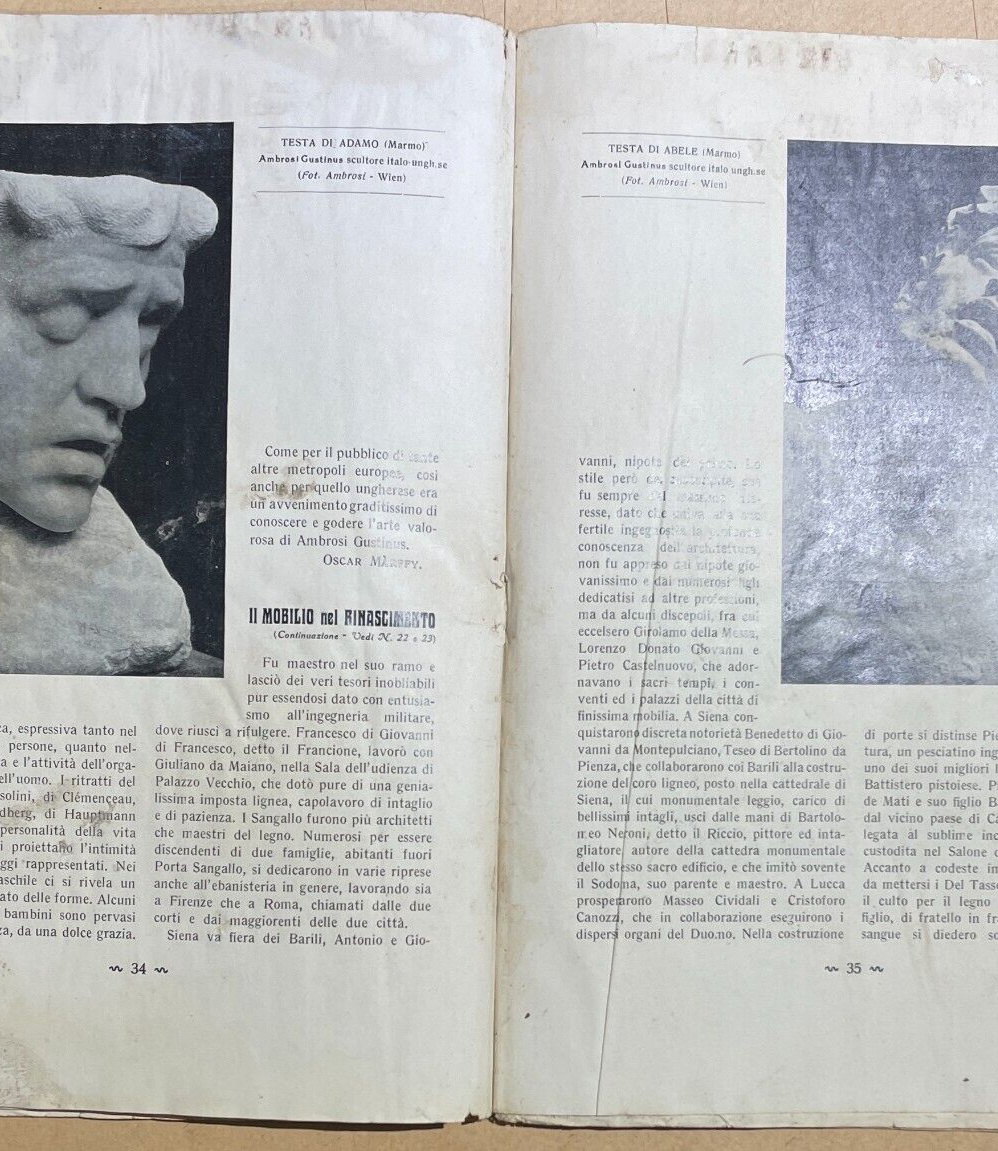 L'Artista Moderno: Rivista d'Arte Pura Ed Applicata, Torino, 25 Gennaio 1934