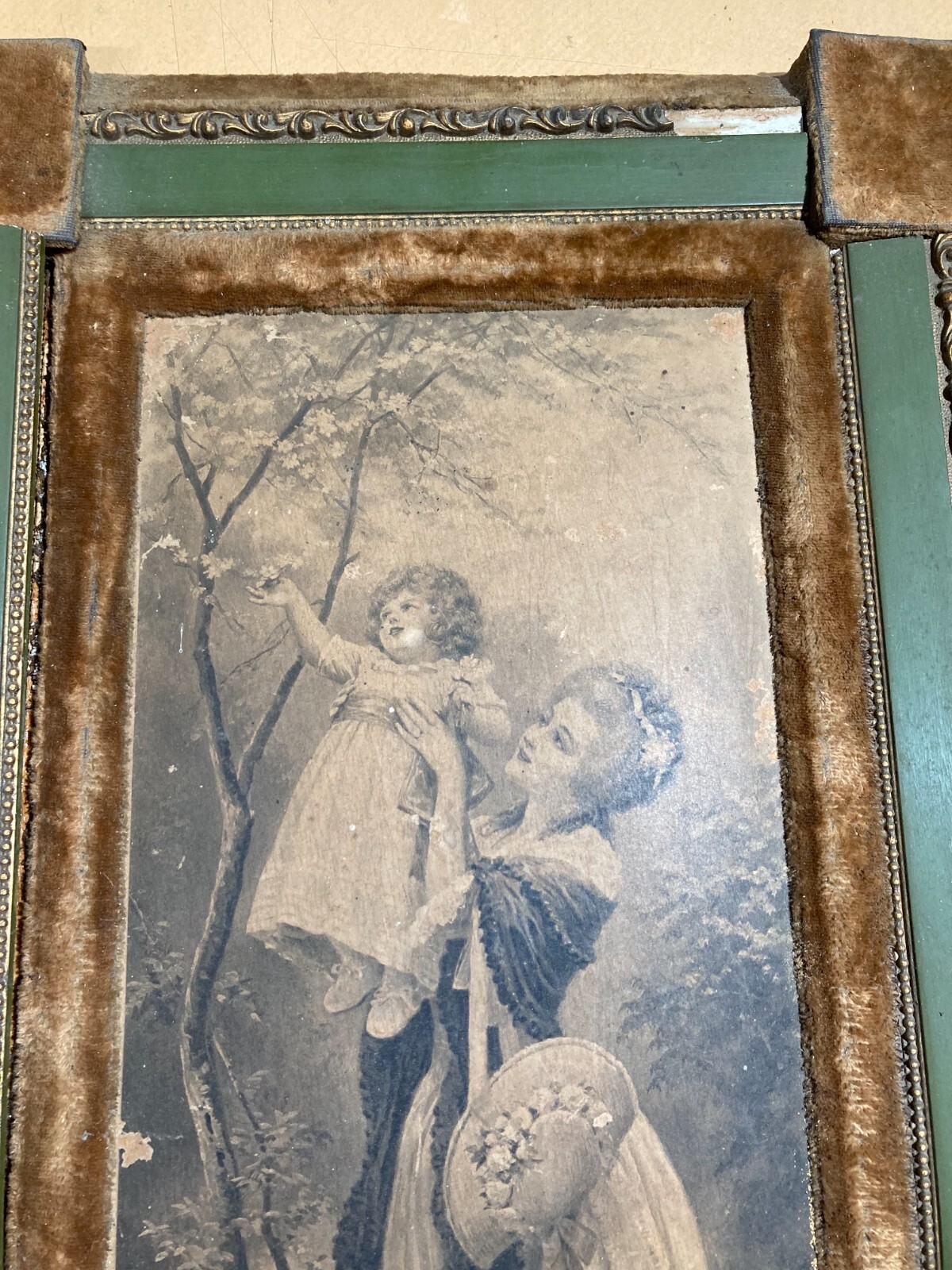 Arti Decorative Del '900   Quadro Liberty   Stampa In Cornice Vellutata