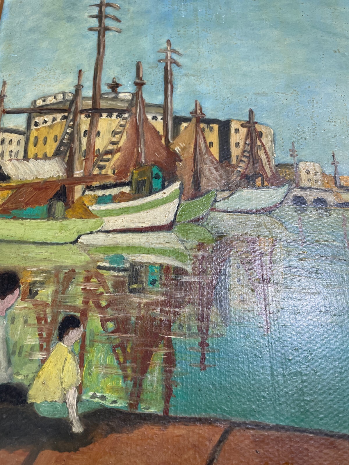 Veduta Portuale Con Barche Di Pescatori (Porticciulo), La Galla