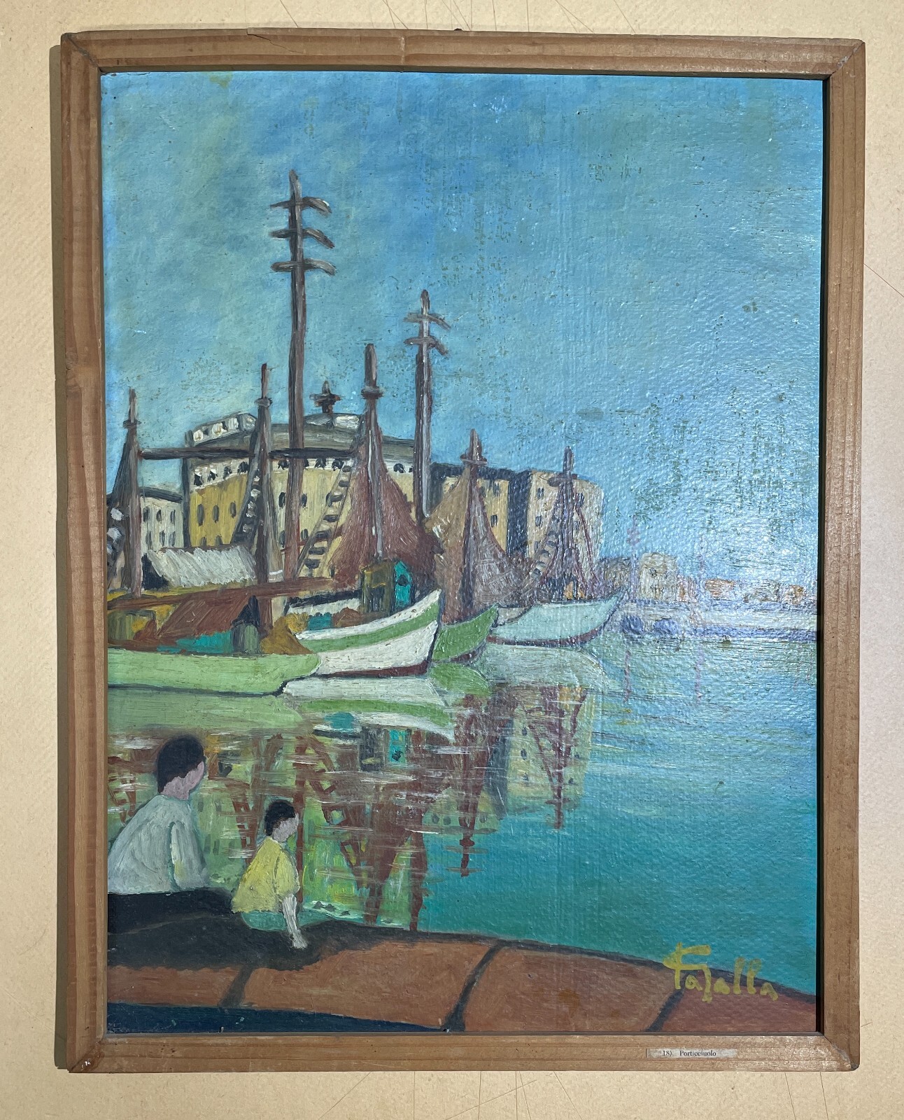Veduta Portuale Con Barche Di Pescatori (Porticciulo), La Galla