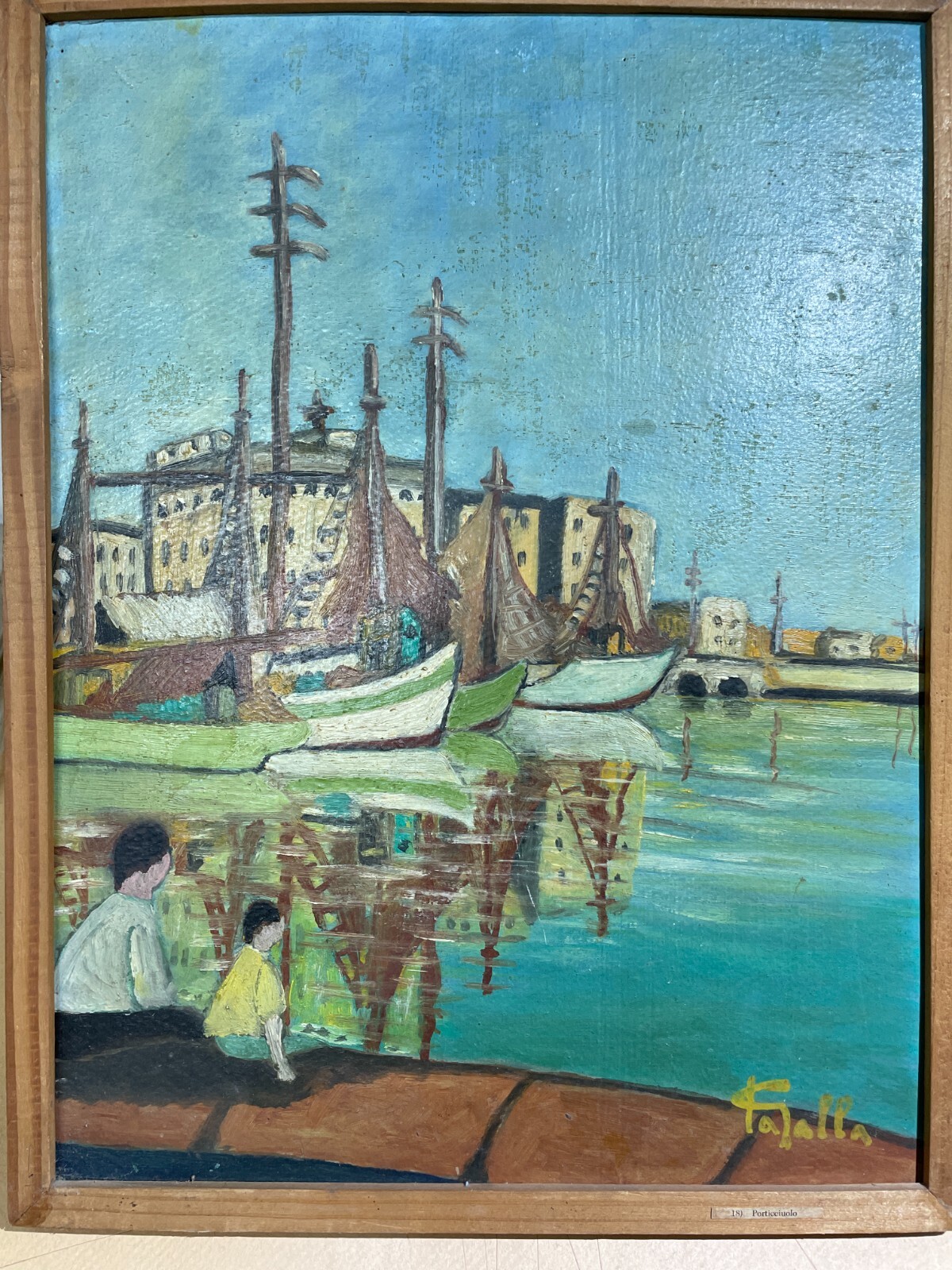 Veduta Portuale Con Barche Di Pescatori (Porticciulo), La Galla