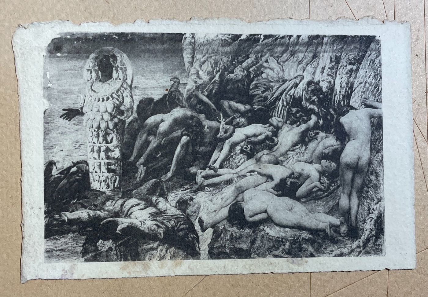 Giulio Aristide Sartorio, Diana d'Efeso E Gli Schiavi. Cartolina D'Epoca.