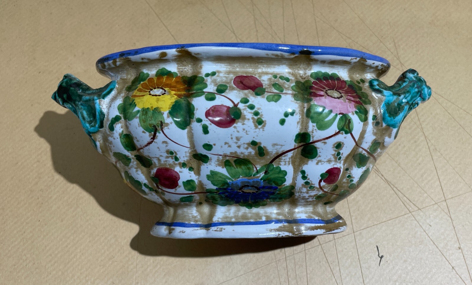 Abruzzo, Ceramiche Decorative E Da Collezione, Ceramista Pardi, Castelli, Decoro Floreale