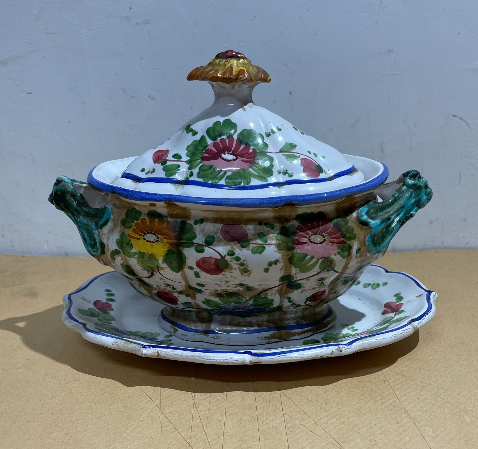 Abruzzo, Ceramiche Decorative E Da Collezione, Ceramista Pardi, Castelli, Decoro Floreale