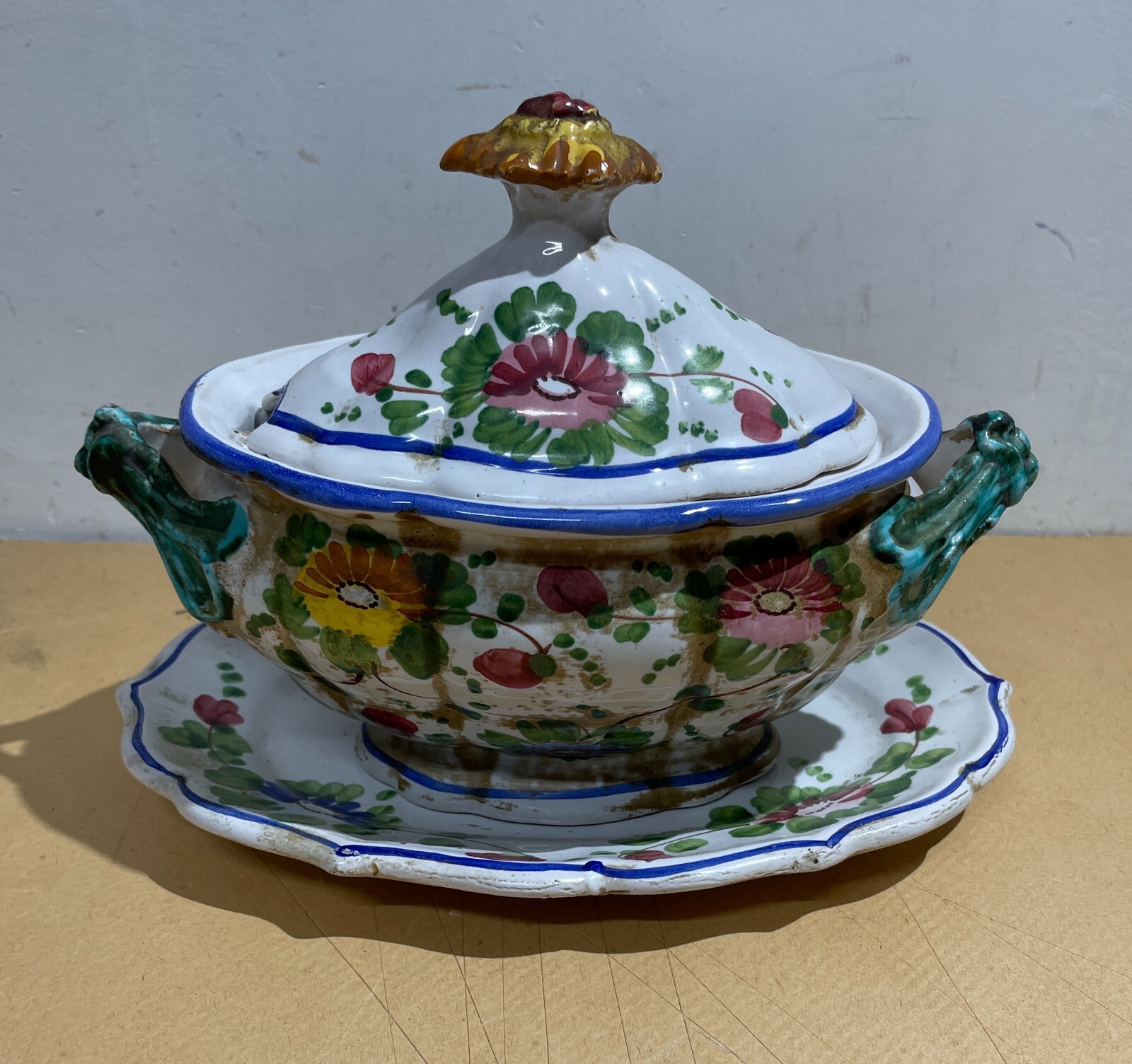 Abruzzo, Ceramiche Decorative E Da Collezione, Ceramista Pardi, Castelli, Decoro Floreale