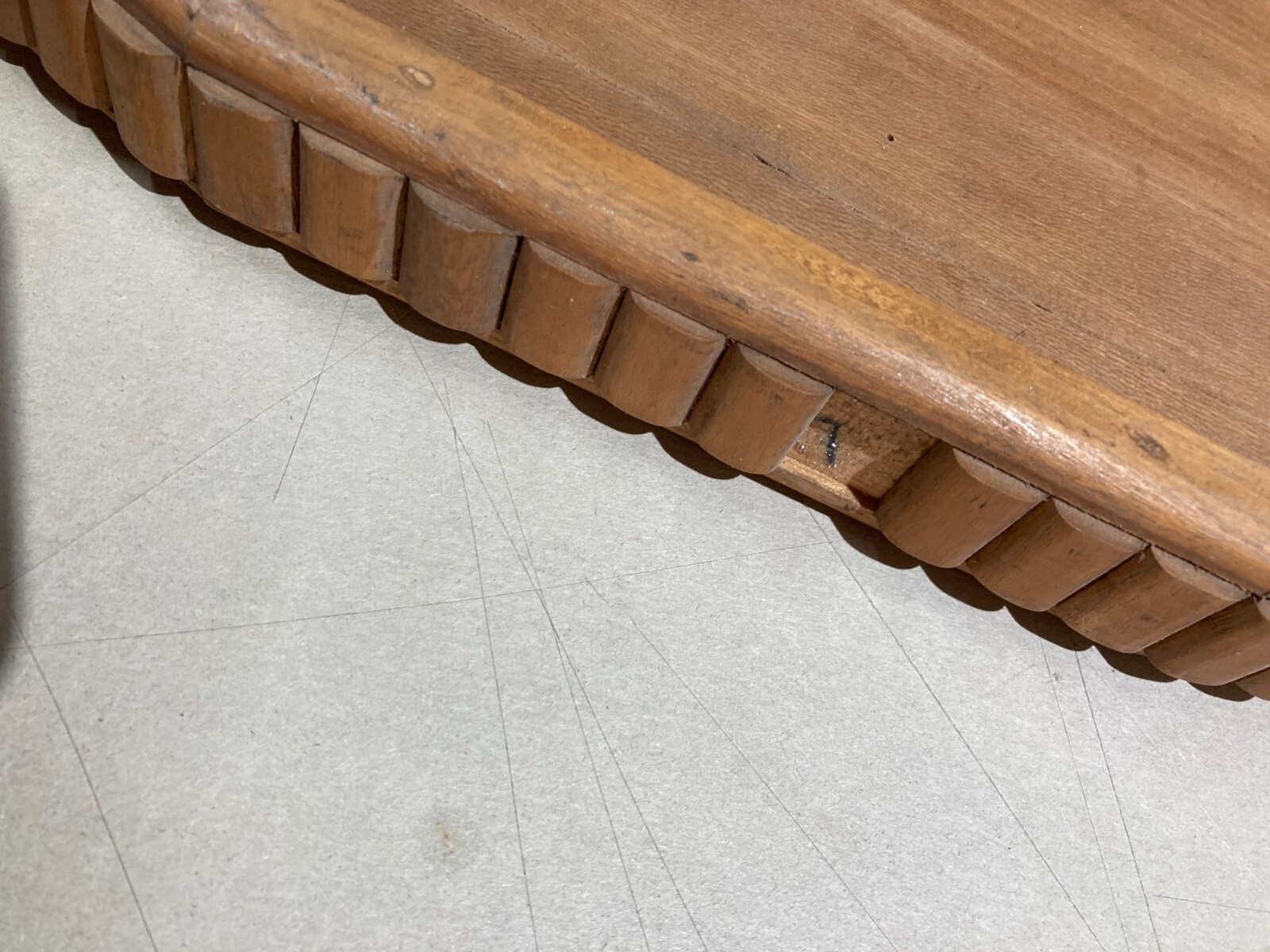 Grande Vassoio Dodecagonale In Legno Intarsiato Di Gusto Art Déco