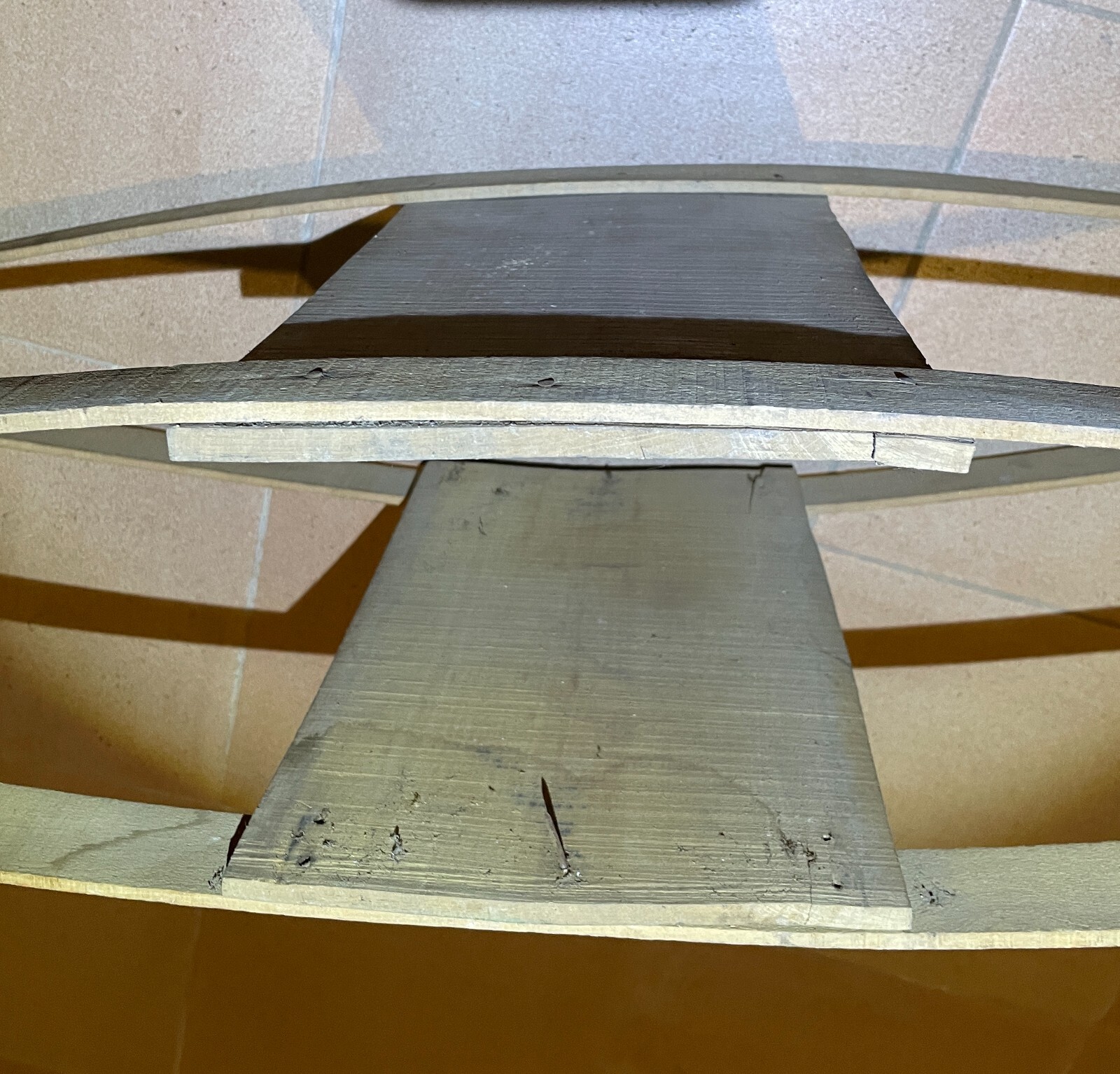 Artigianato Popolare: Antico Scaldaletto "monaco" In Legno Curvato