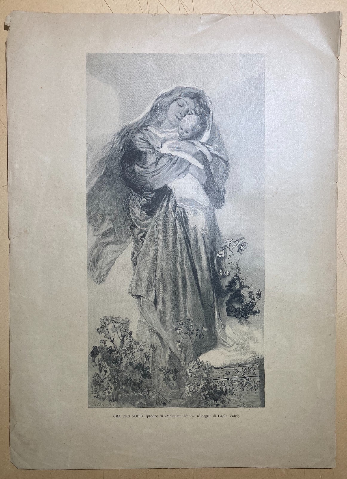 Ora Pro Nobis: Antica Illustrazione Di Paolo Vetri (da Domenico Morelli)