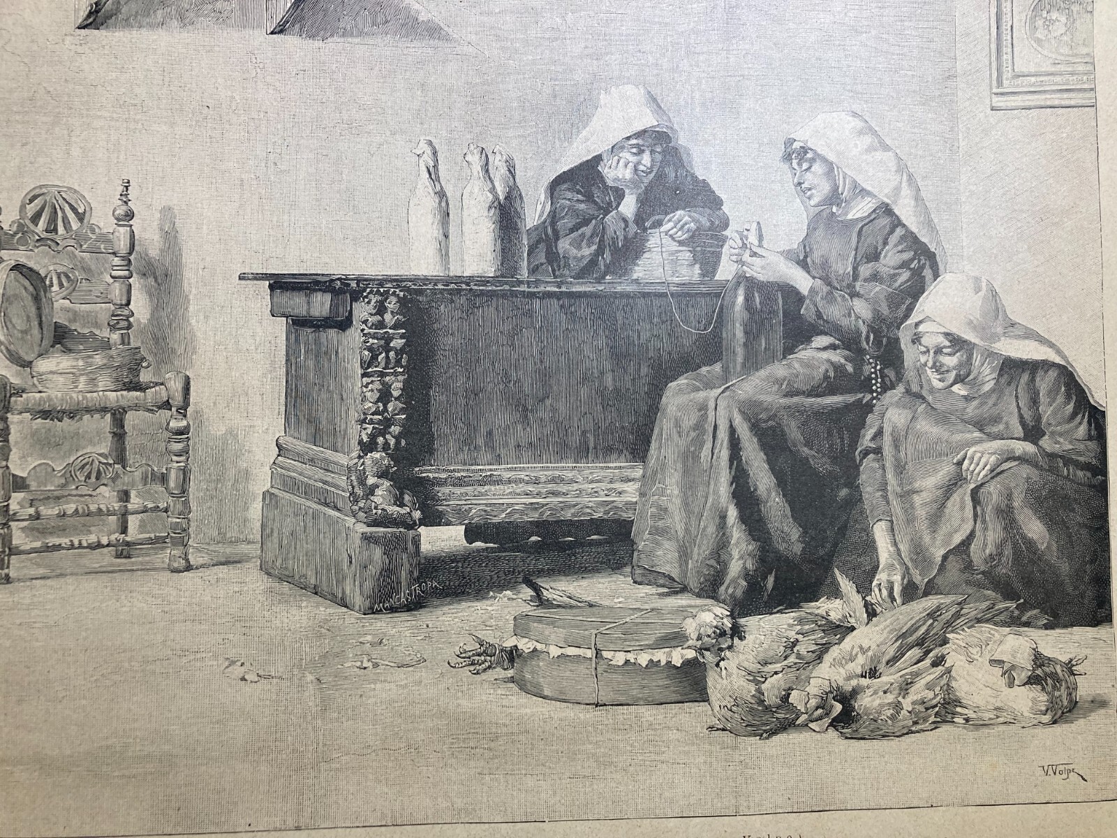 Per Il Padre Spirituale: Illustrazione Di Vincenzo Volpe (suore In Convento)