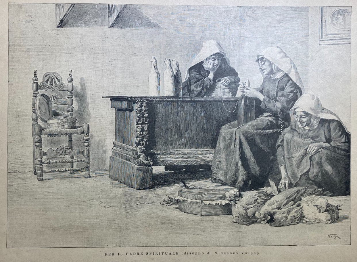 Per Il Padre Spirituale: Illustrazione Di Vincenzo Volpe (suore In Convento)