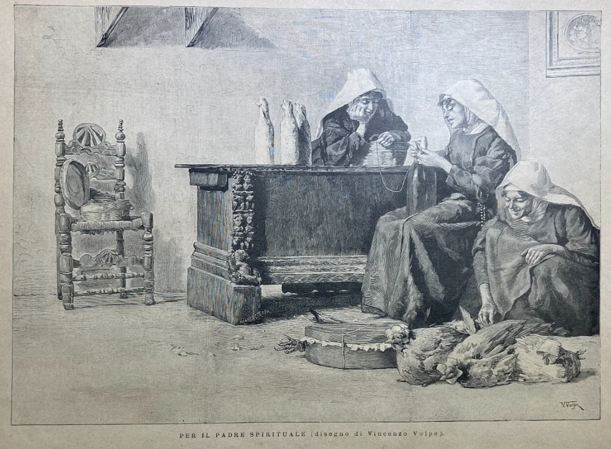 For the Spiritual Father: Illustration by Vincenzo Volpe (Nuns in a Convent)
