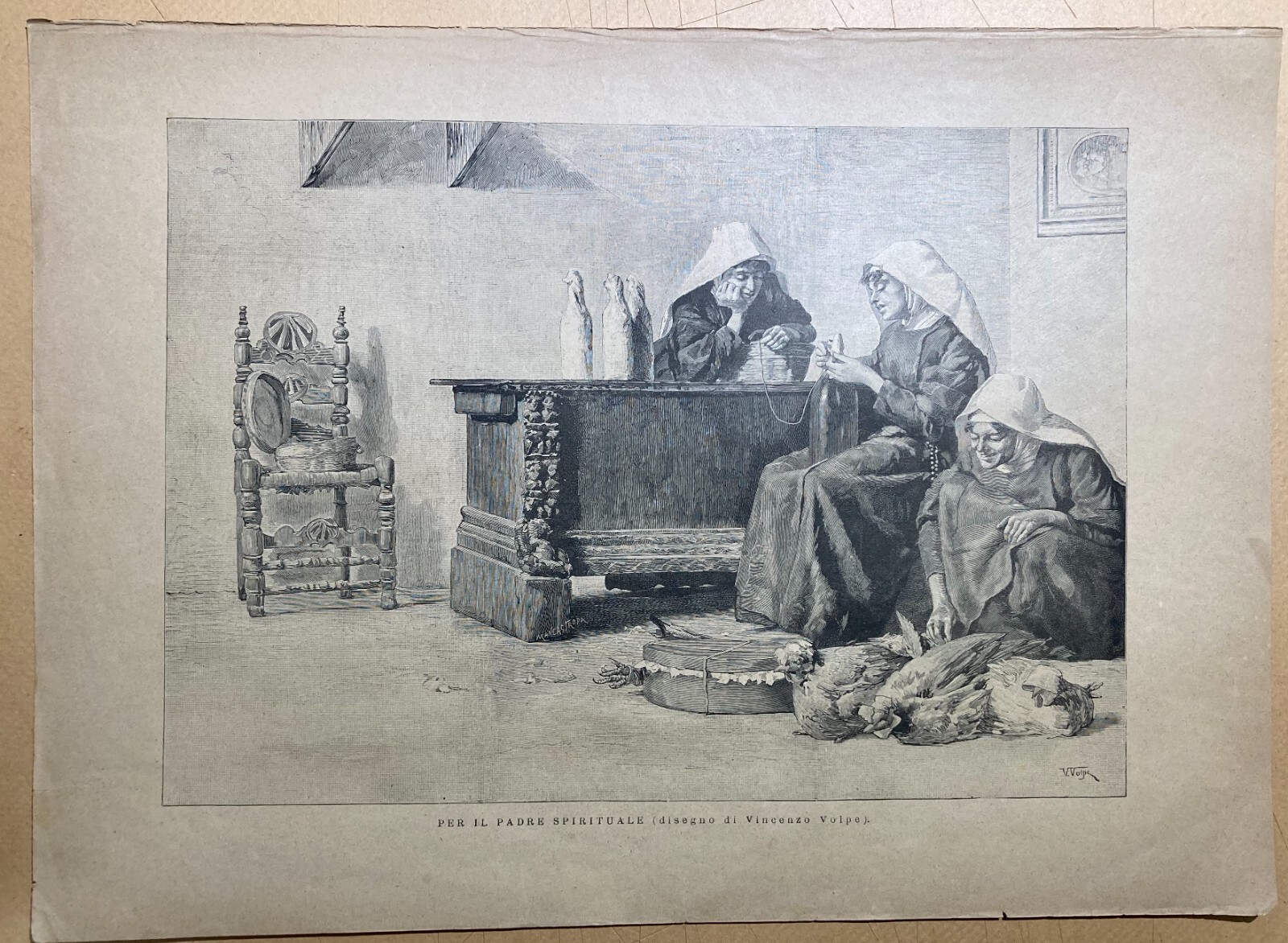 Per Il Padre Spirituale: Illustrazione Di Vincenzo Volpe (suore In Convento)