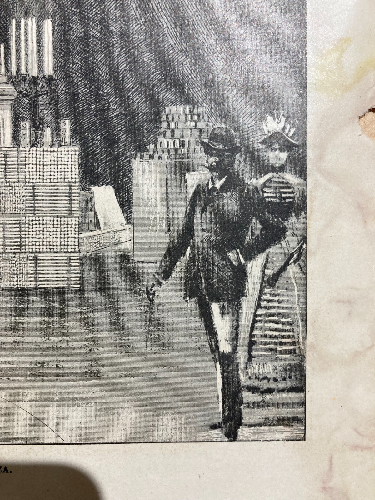 Esposizione 1884   Antica Stampa Pubblicitaria Fratelli Lanza   Cera   Candele d'Epoca