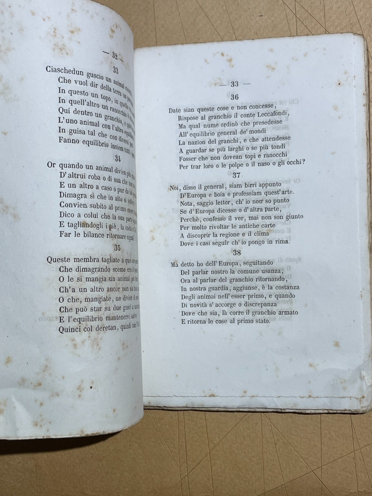 Giacomo Leopardi, Paralipomeni Della Batracomiomachia. Antica Edizione, 1842