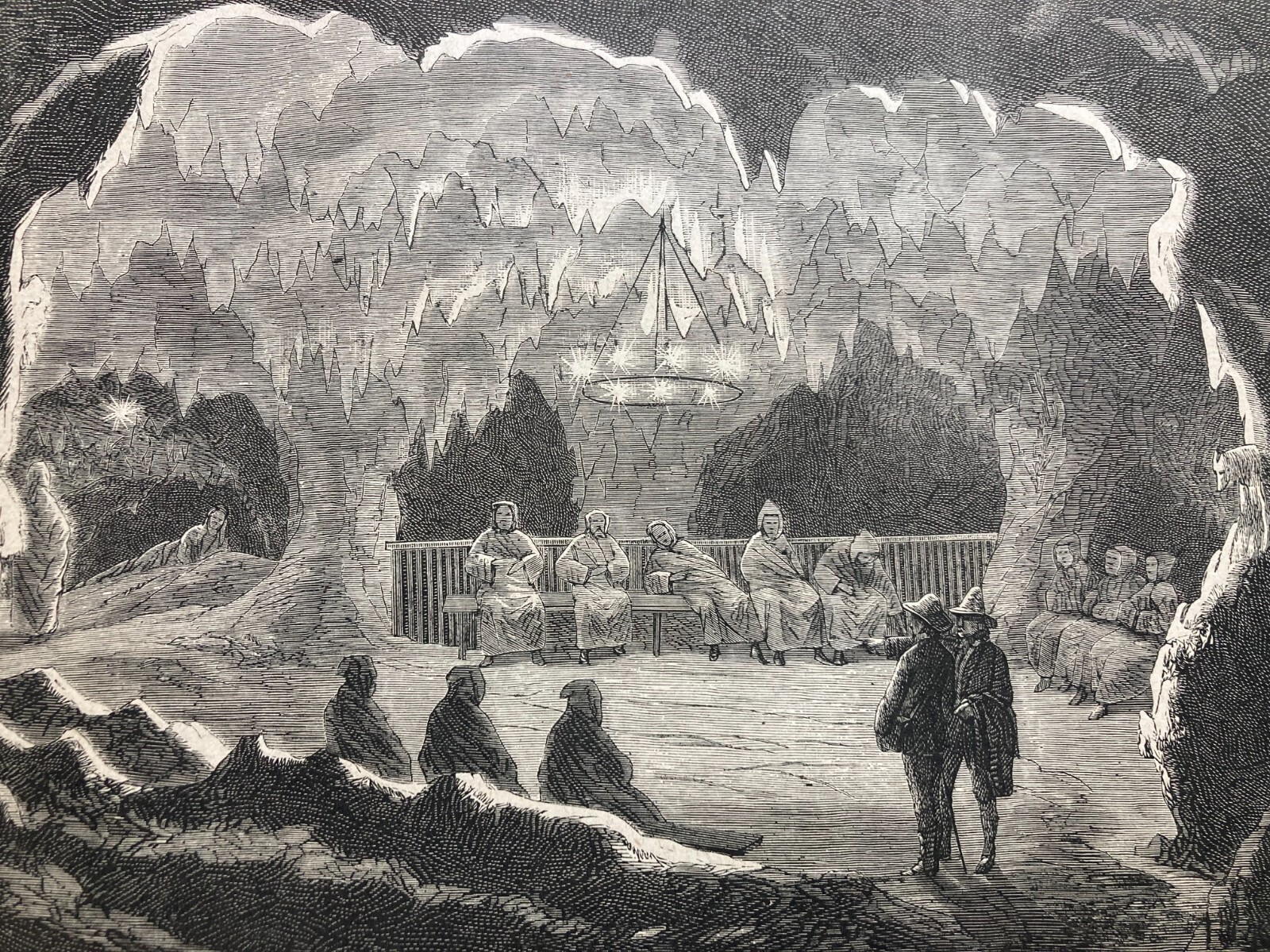 Toscana, Pistoia, Antica Grotta Termale, Monsummano, Decorativa Illustrazione, '800