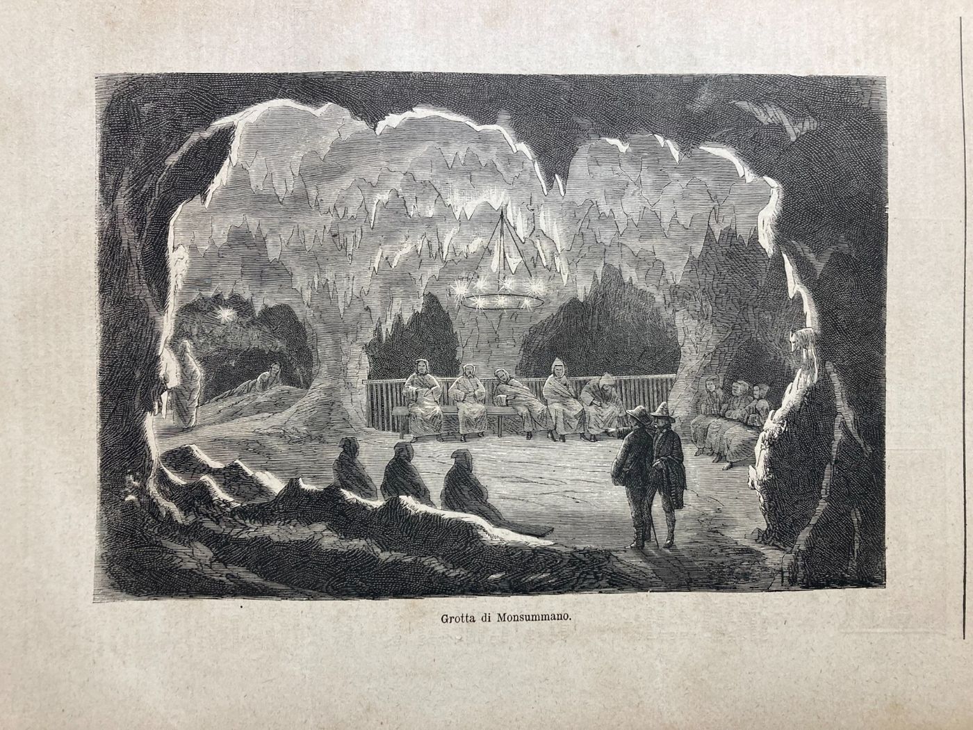Toscana, Pistoia, Antica Grotta Termale, Monsummano, Decorativa Illustrazione, '800