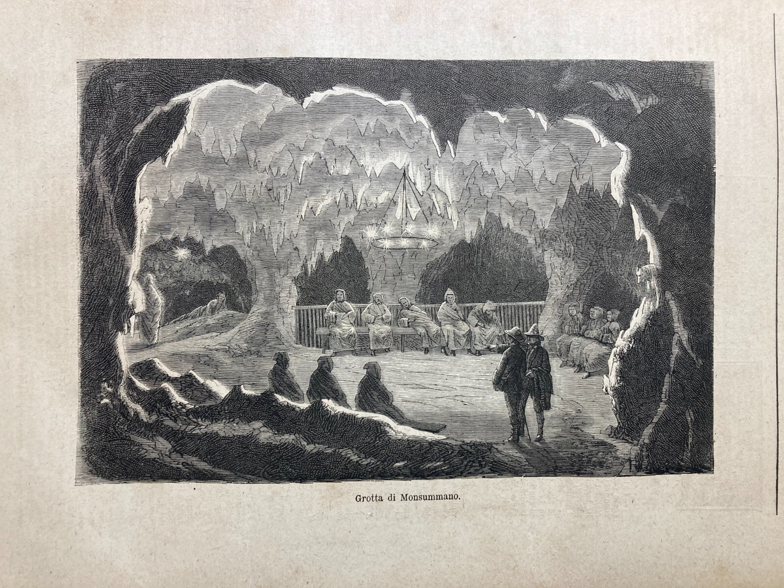 Toscana, Pistoia, Antica Grotta Termale, Monsummano, Decorativa Illustrazione, '800