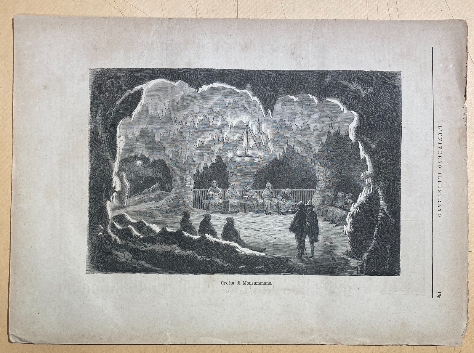Toscana, Pistoia, Antica Grotta Termale, Monsummano, Decorativa Illustrazione, '800