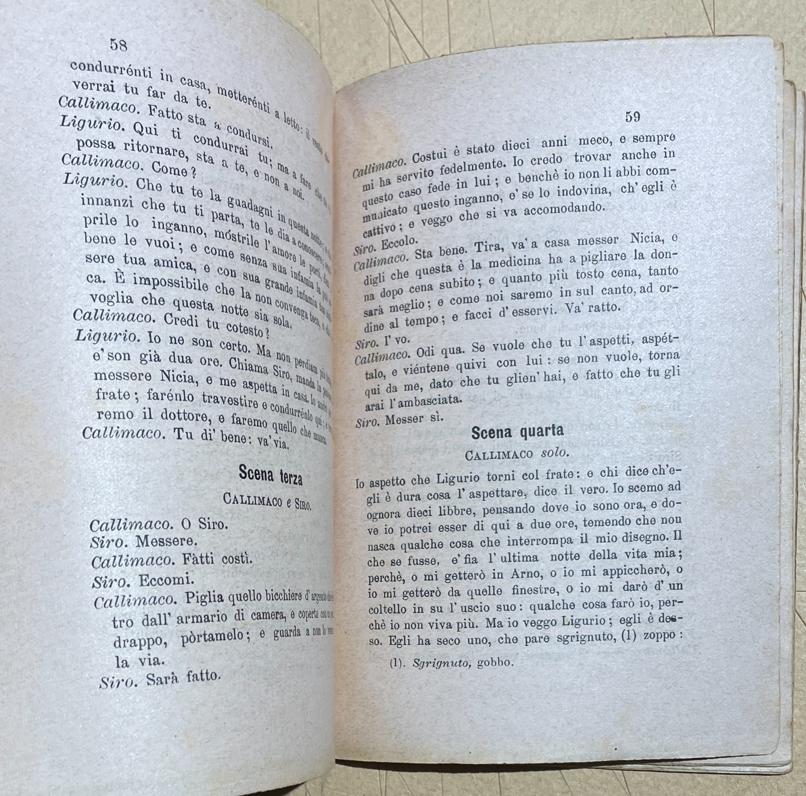 Niccolò Machiavelli: Mandragola E Clizia. Antica Edizione Salani (1887) Su Carta Rosata