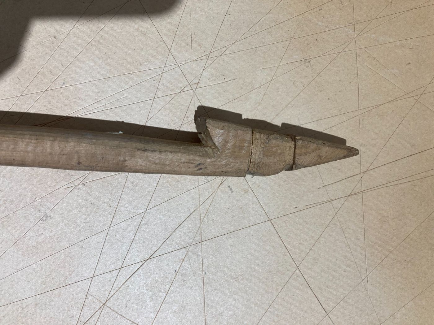 Folklore   Artigianato Popolare Del Legno   Forchettone Con Decori Incisi d'Epoca