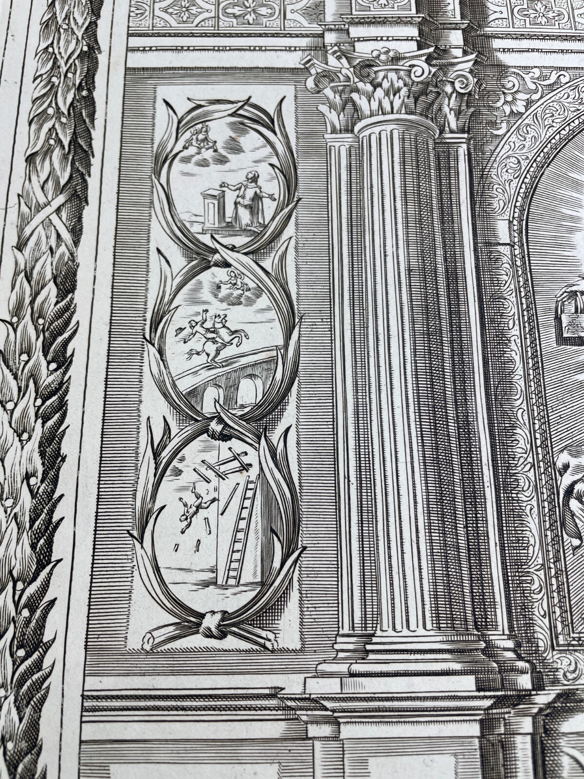 Antica Stampa Devozionale Della Madonna Del Carmelo, Incisione Di Pietro Tedeschi