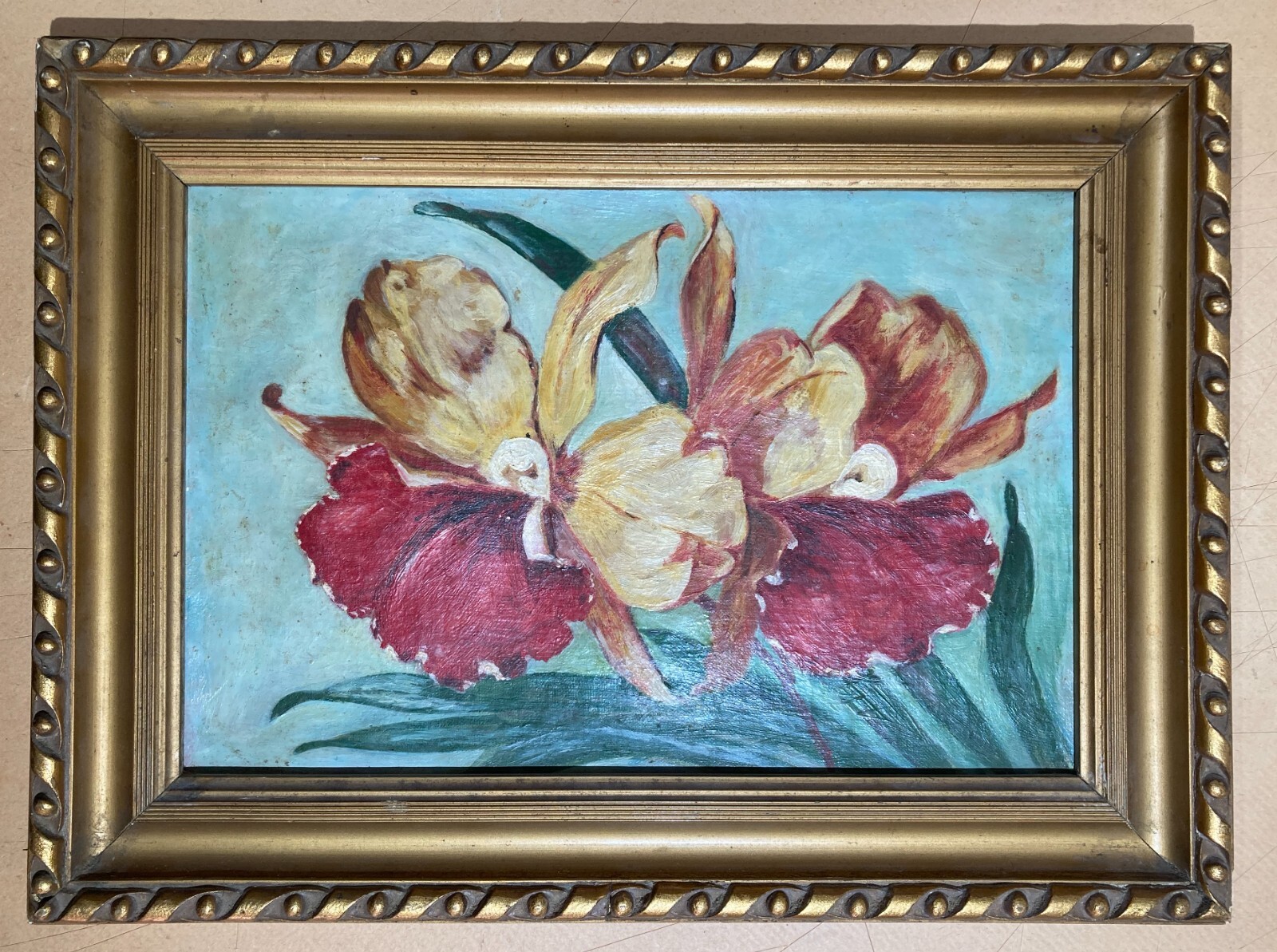 Arte Puglia Barletta Altamura Antico Dipinto Floreale Decorativo Di Blasio