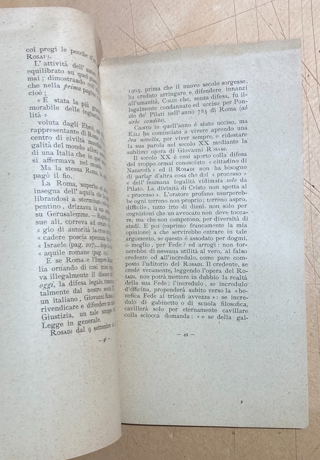 Teologia: Harnack, Loisy, Rosadi   Studio Critico Di Giuseppe d'Angelo, 1904
