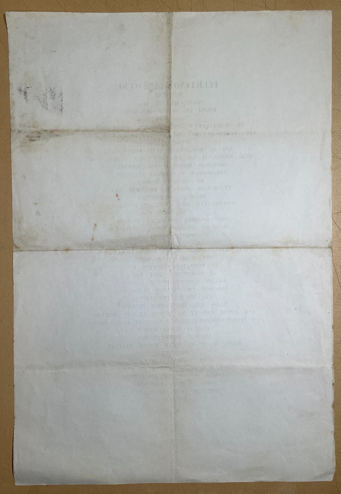Toscana   San Miniato   Cortona   Feliciano Barbaccio   Antico Foglio Volante   1855
