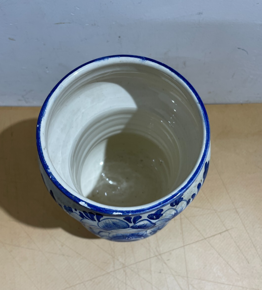 Soprammobile Decorativo In Ceramica A Forma Di Albarello Da Farmacia