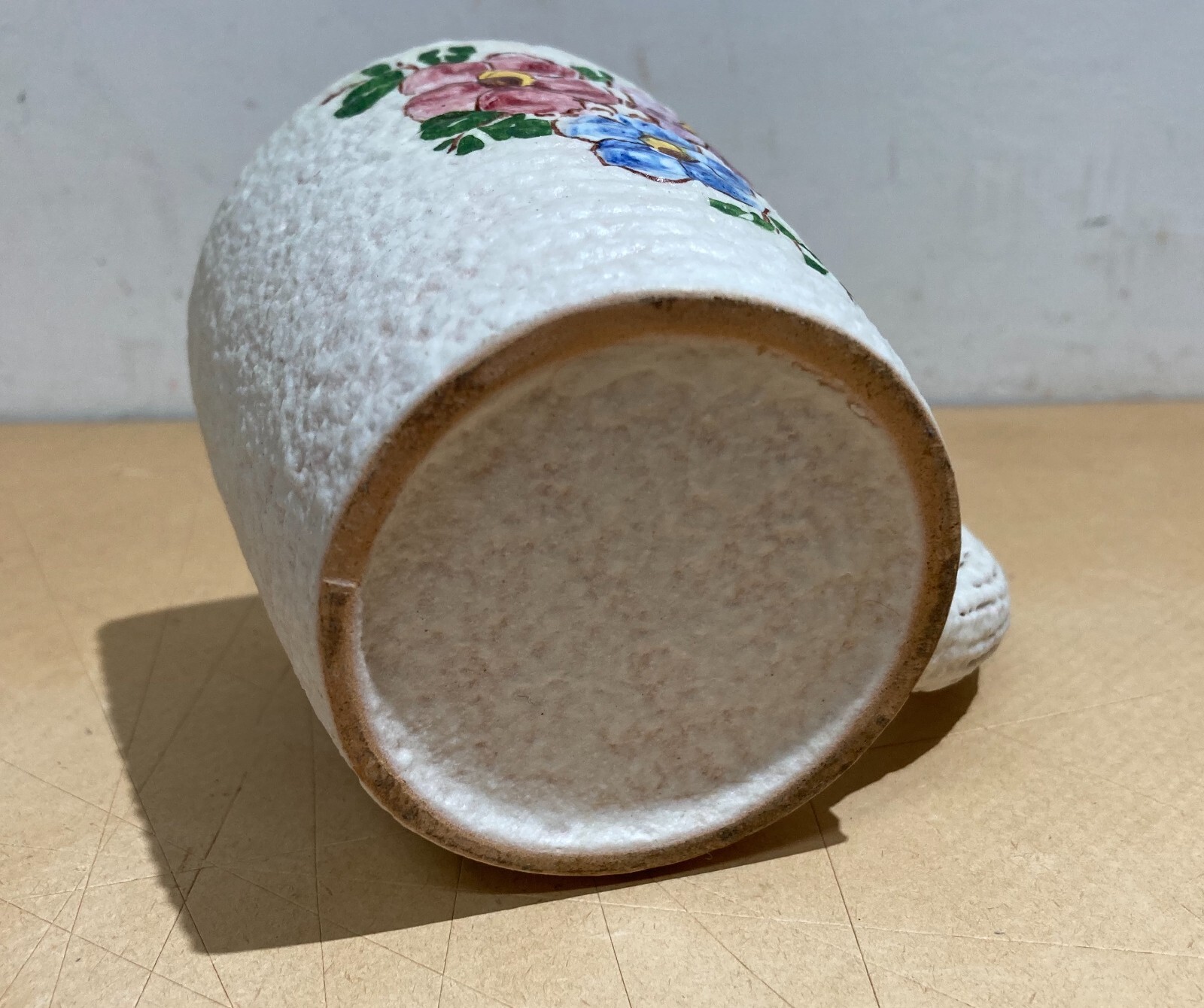 Arte, Design, Decorativo: Bicchiere Con Decoro Floreale In Ceramica Di Albisola